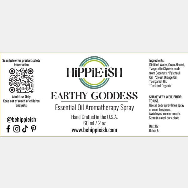 Earthy Goddess Label